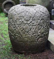 Macetero de piedra tallado para decoración de jardín